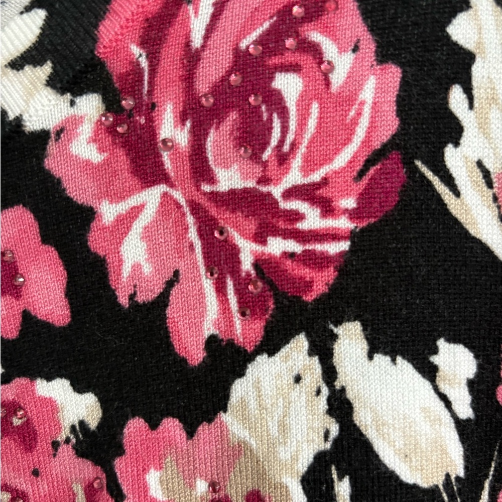 ⭐️$4 when bundled- Charter Club Cardigan with rhinestone details - Picture 3 of 5